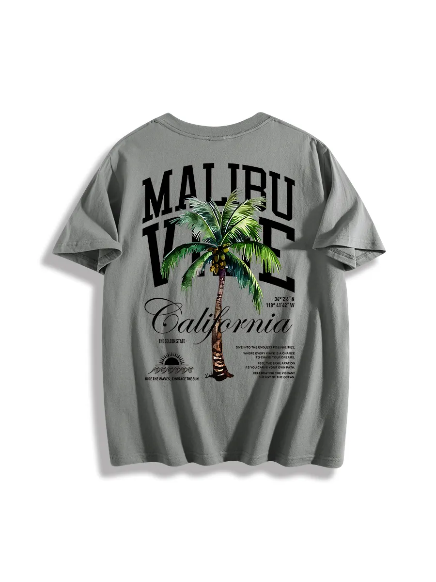 Malibu Inspired Tropical Graphic T-Shirt
