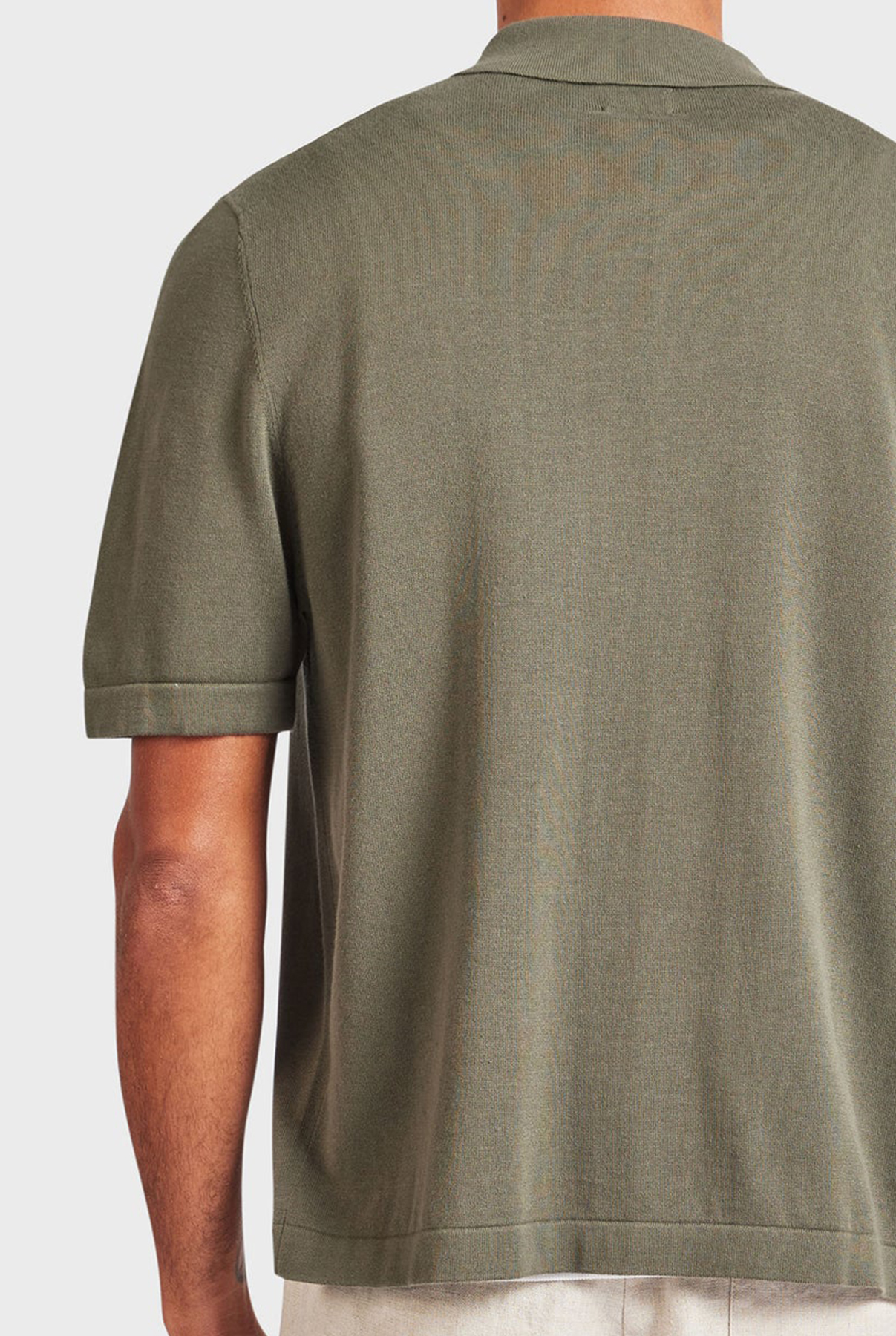 Joey Stripe Knit SS Shirt- Smoke pine