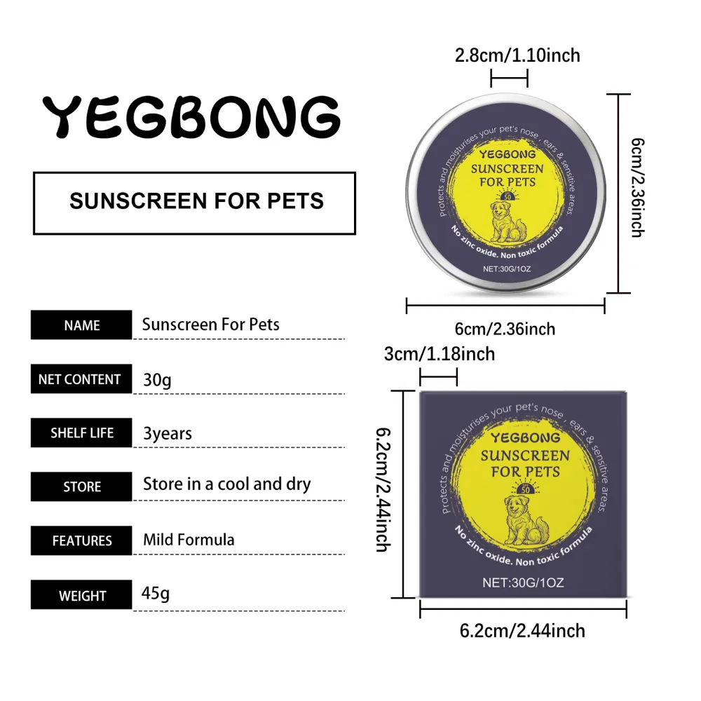 The gentle ingredients of the pet protective cream soothe, care and clean the skin of pets. It is suitable for daily use by cats and dogs 1 pcs