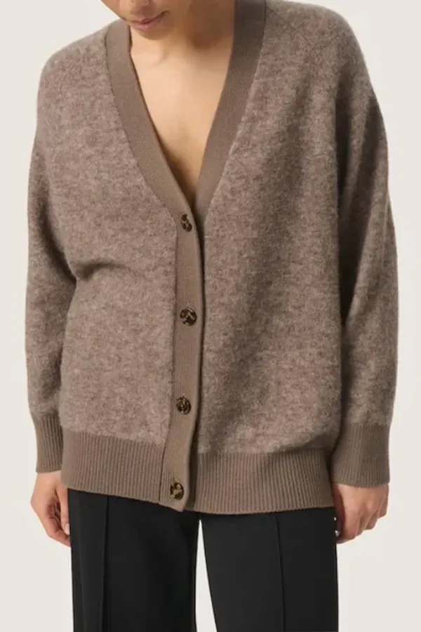 Loose Fit V-Neck Knit Cardigans