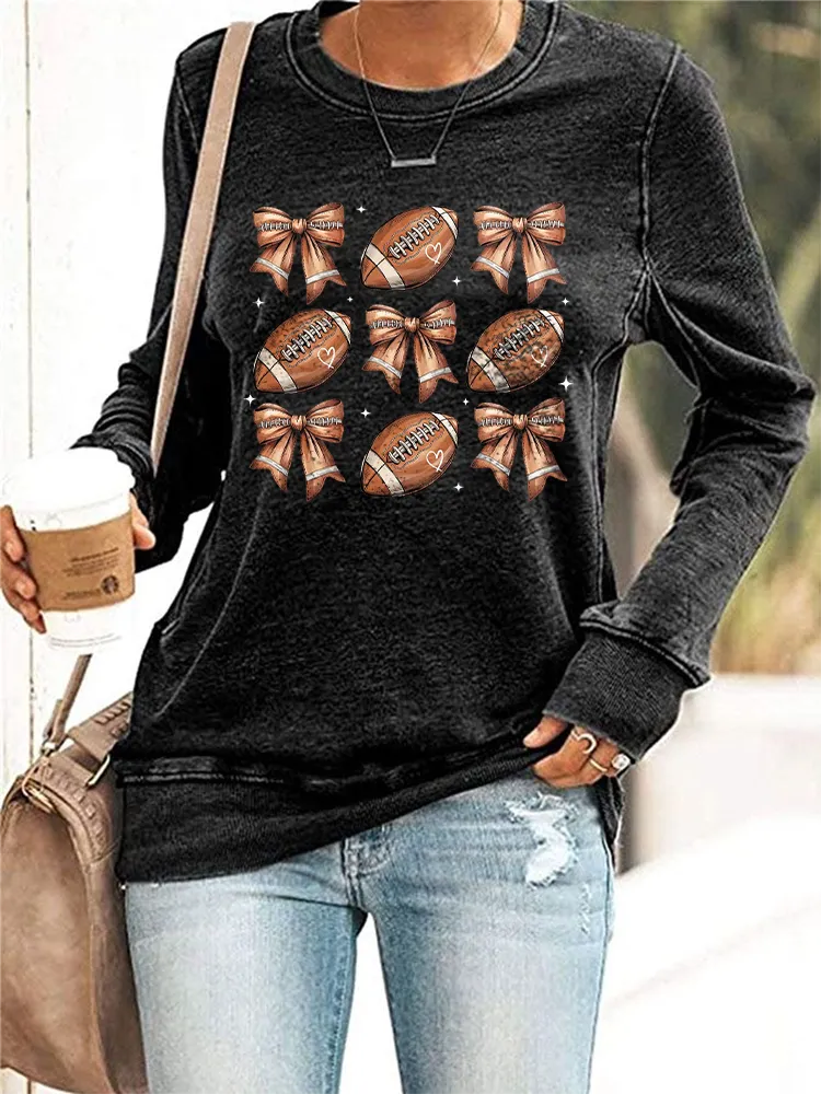 Football Printed Casual Sweatshirts