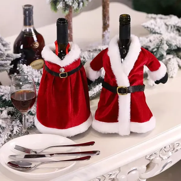 Christmas Wine Bottle Cover Set