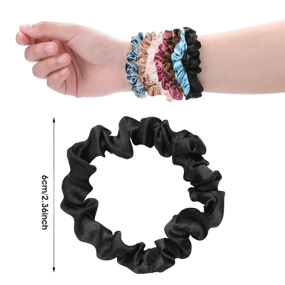 A Set Of Ten Detachable Vintage Hair Bands Made Of Satin Chiffon.