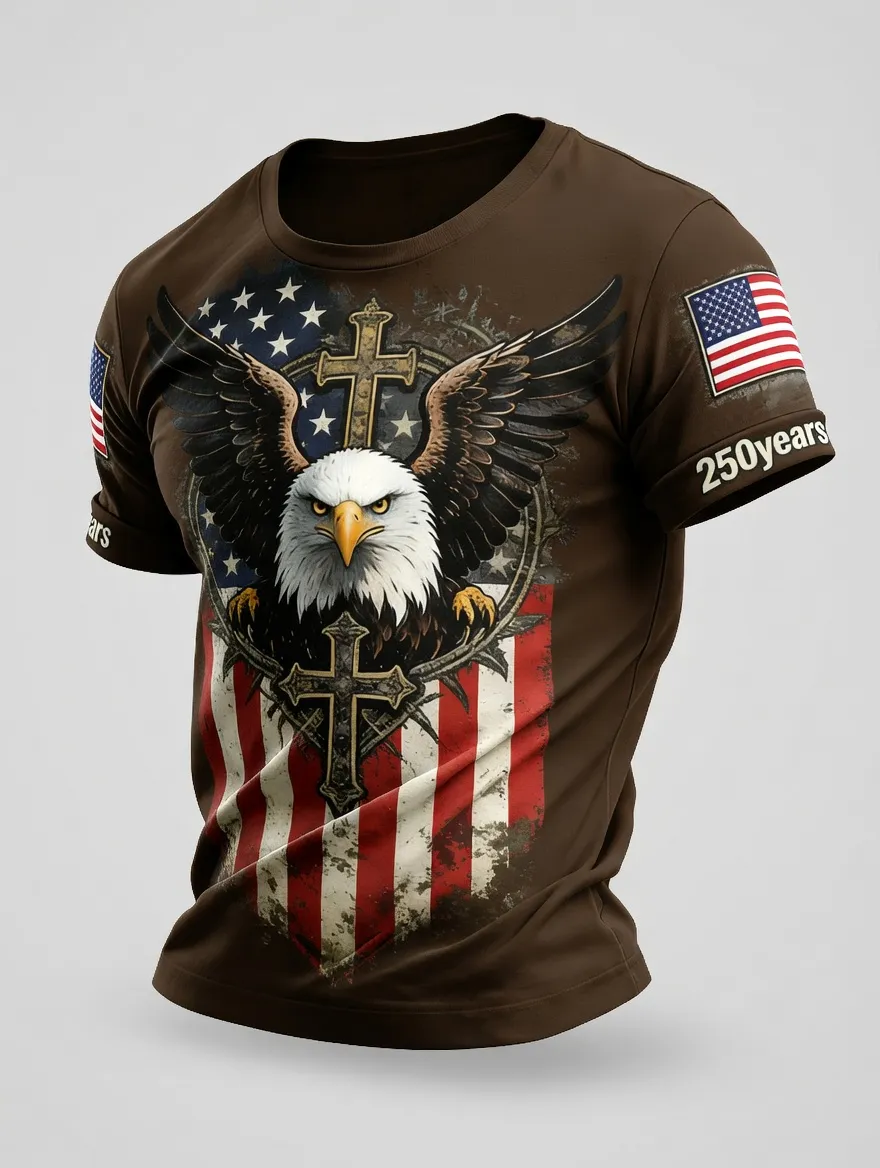 Men's Retro Faith 250th Anniversary American Short-Sleeve T-Shirt