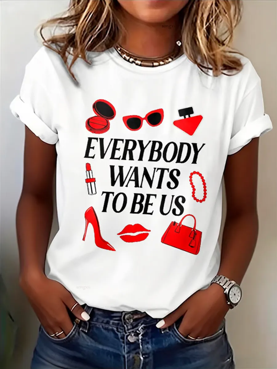Women's Casual Print Short-Sleeve T-Shirt