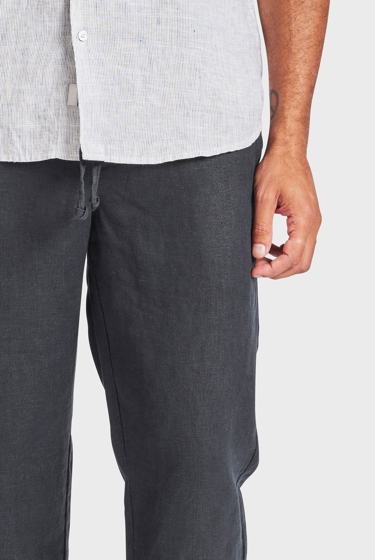 Riviera Linen Pant-black