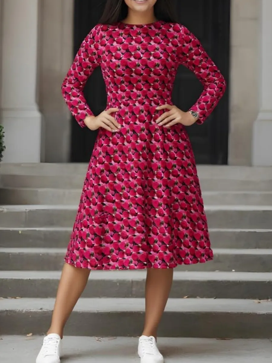 Floral Casual Long Sleeve Dress