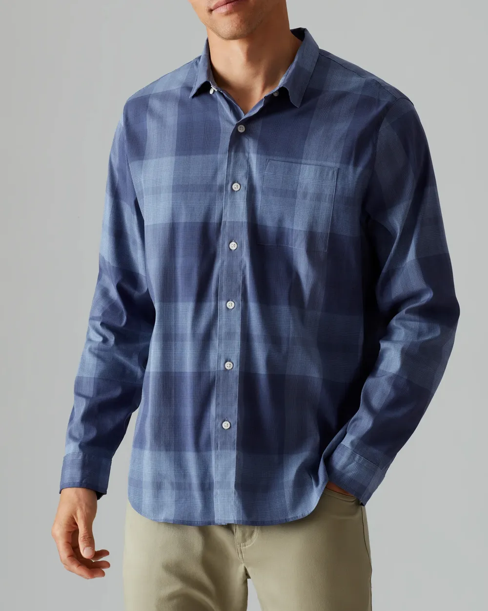 Men's Plaid Long Sleeve Button Up Shirts