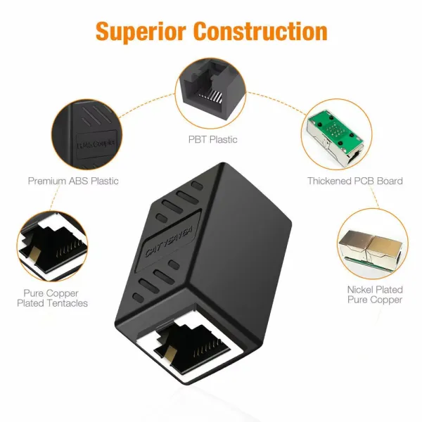 5-Pack Ethernet LAN Network Cable Adapter