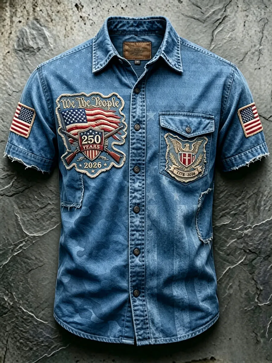 Men'S 250Th Anniversary National Faith Print  Shirt