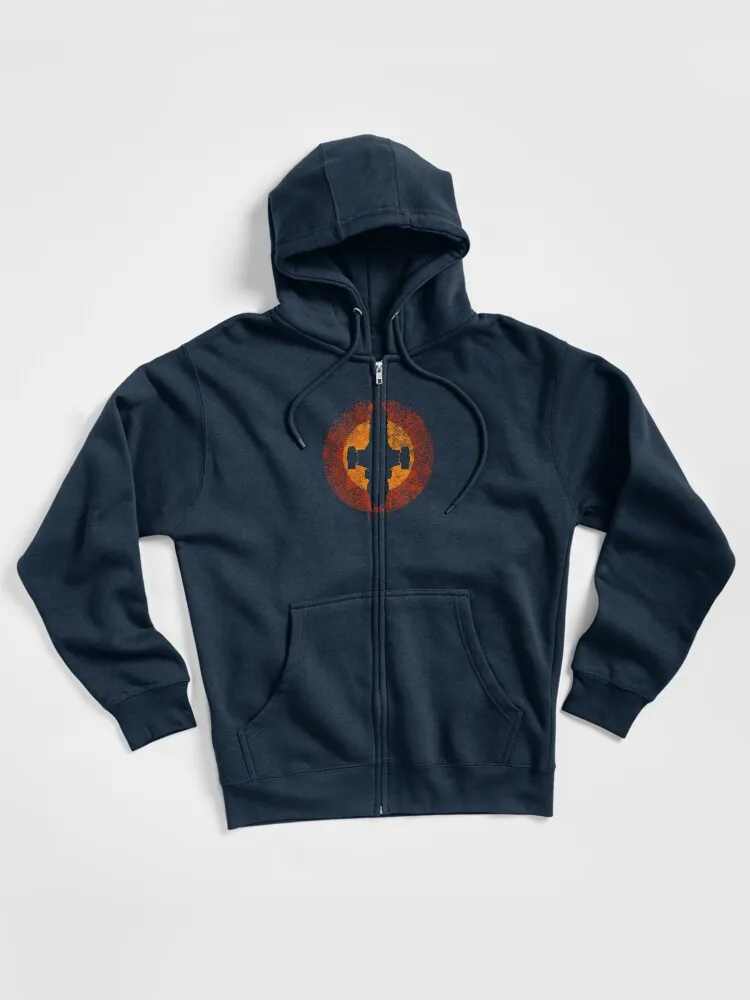 Solar Eclipse Graphic Zipped Hoodie