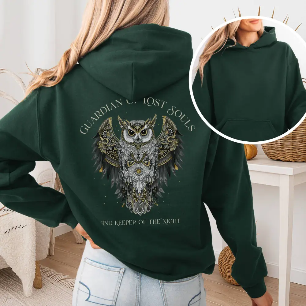 Owl Print Hoodie