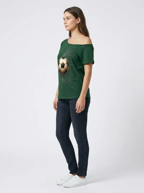 Women's Soccer Fan Net Printed T-shirt