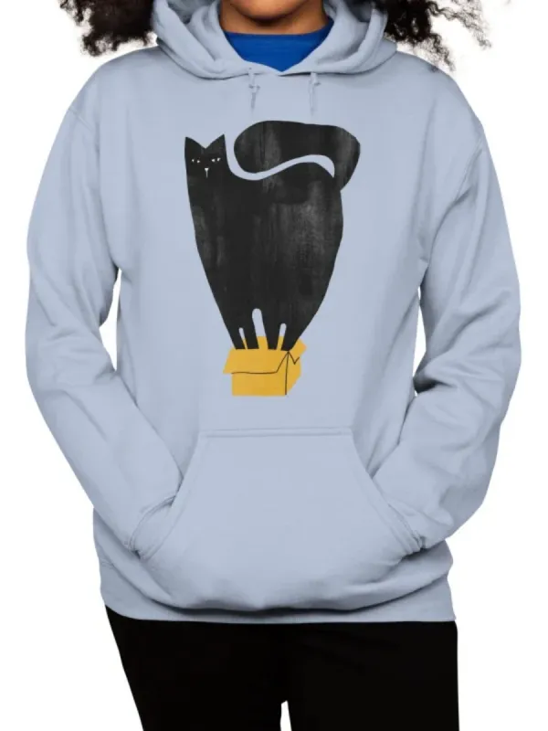 Cartoon Black Cat Hoodie