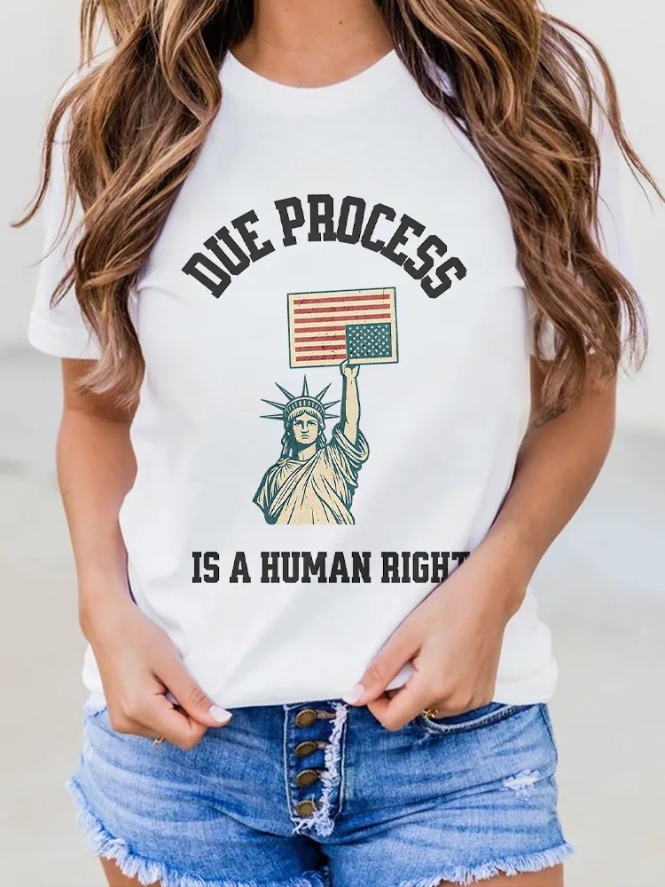 Woman'S Due Process Is A Human Right Crew Neck Short Sleeve T-Shirt