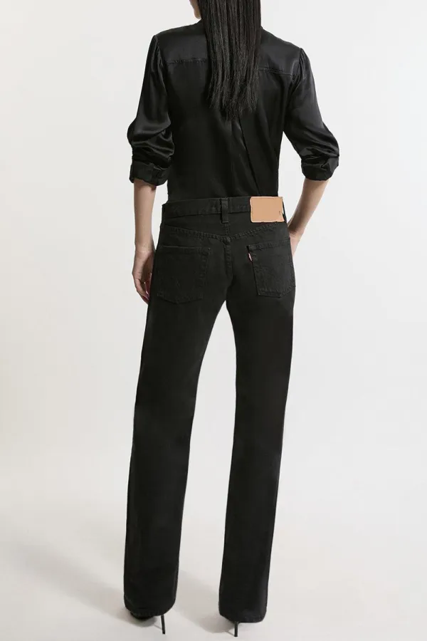 Hand Embellished Vintage Straight Leg Jean