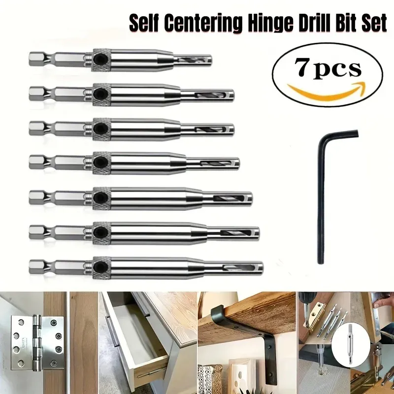 Precision Drill Bits Hinge Installation Tool Set
