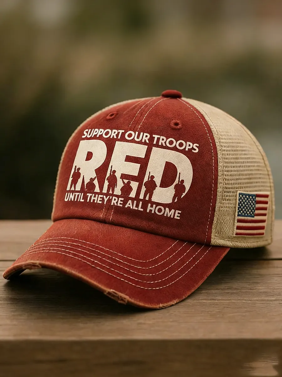 US Red Friday Printed Casual Hat