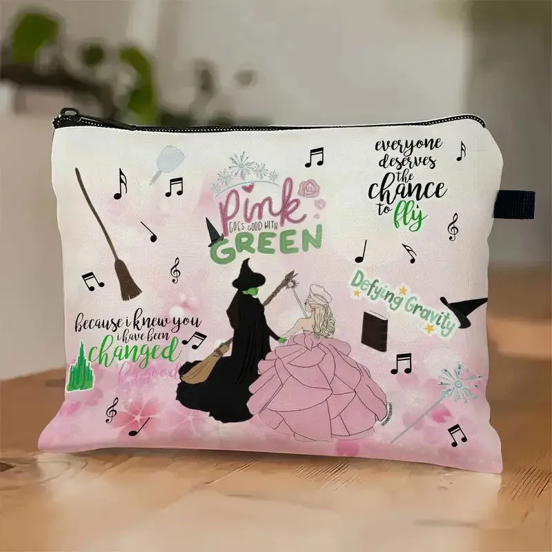 Nailhour Halloween Pumpkin Witch Print Makeup Bag