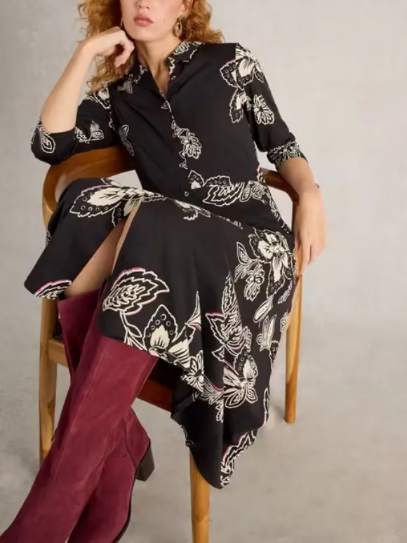 Maxi Jersey Shirt Dress
