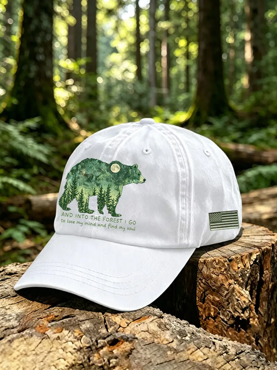 Unisex Vintage And Into The Forest I Go To Lose My Mind And Find My Soul Printed Hat