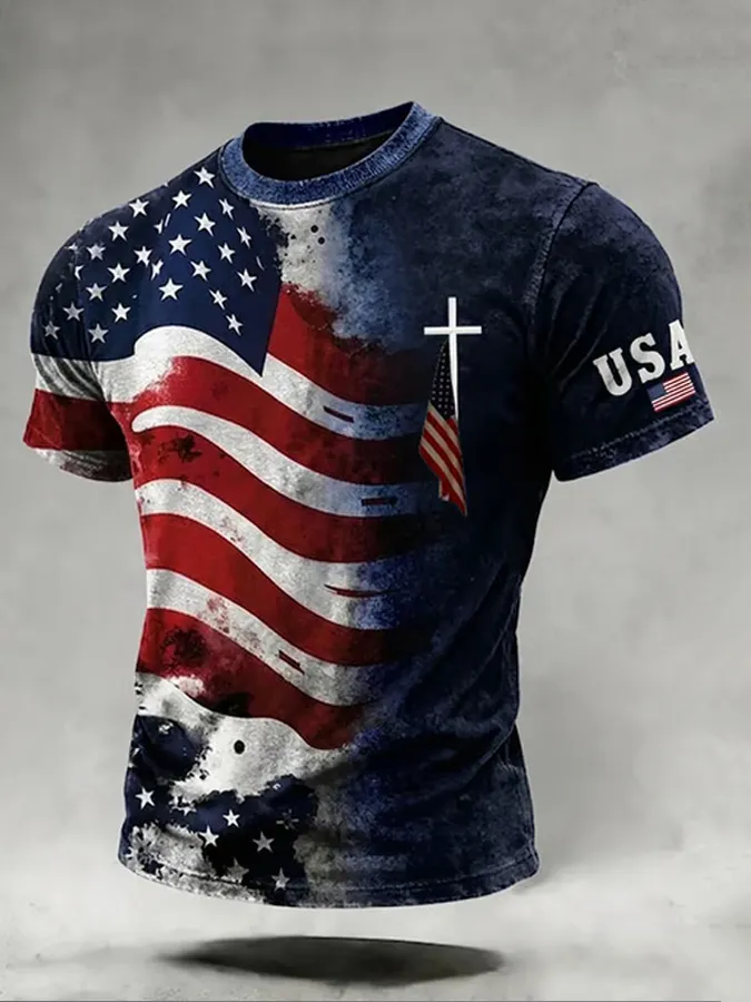 Men'S 250Th Anniversary Printed Casual T-Shirt