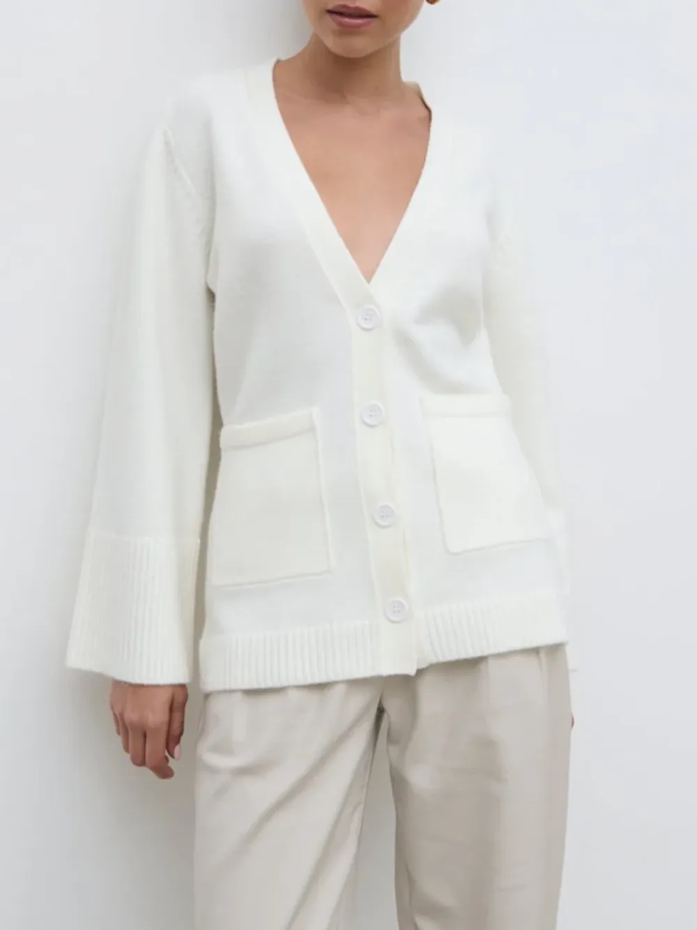 Button Front Knit Cardigan
