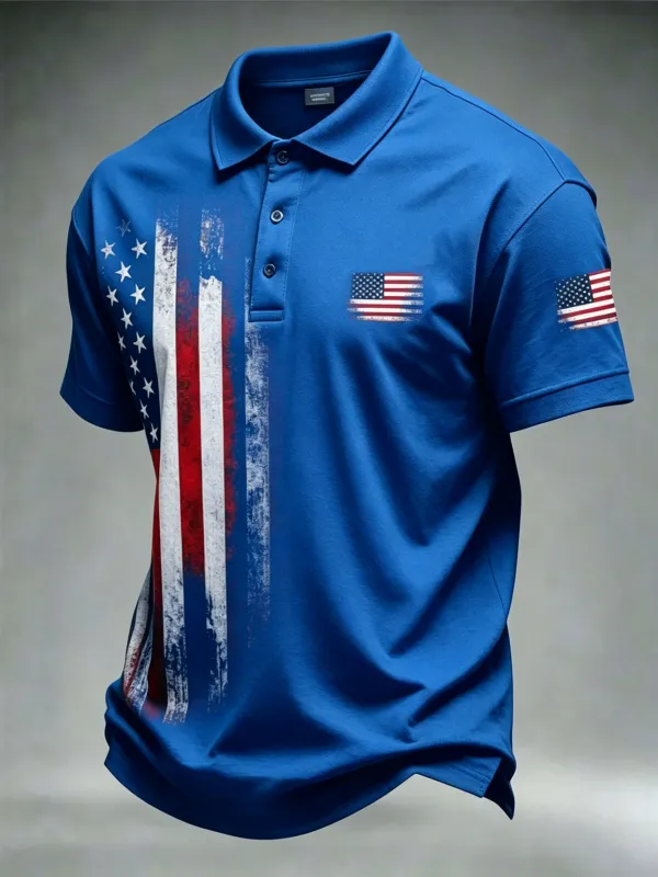 Men'S Casual 250Th Anniversary Celebration Of The Founding Of The United States Independence Day Personalized Printed Polo Shirt
