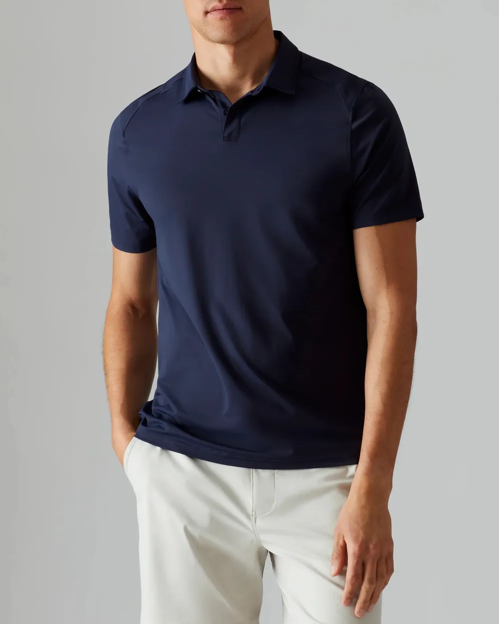 Men's Stretch Solid Polo T-Shirts