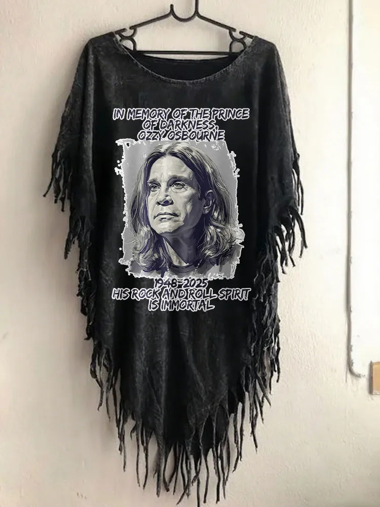 Women'S Gothic Retro Distressed Regular Hem Cape