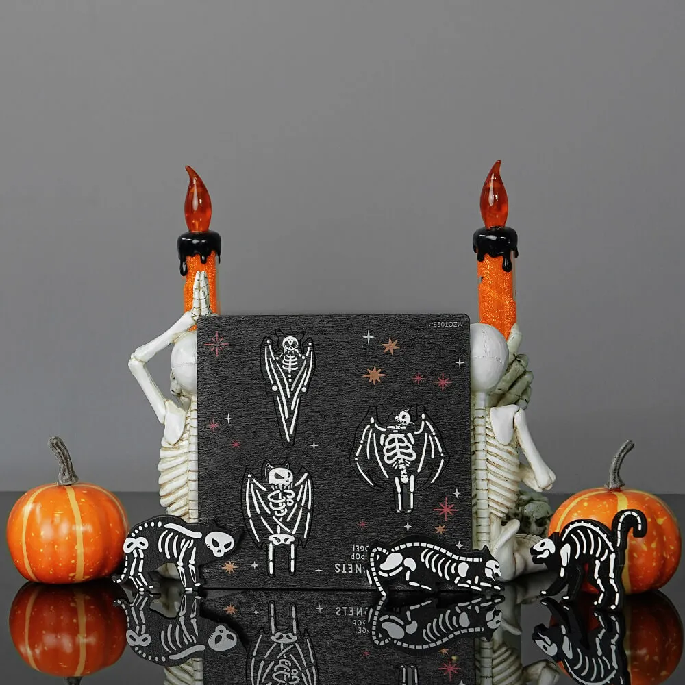 6 Pcs Ghost Wooden Magnetic Fridge Magnet