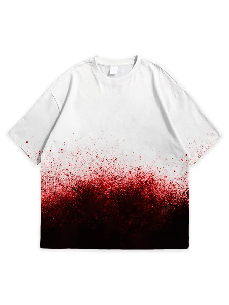 Men'S Halloween Abstract Art Simple Round Neck Top Tshirt
