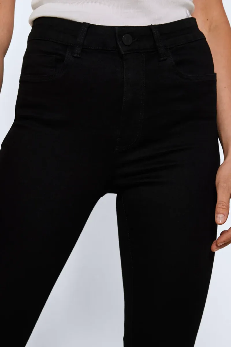 Black High Waist Flared Jeans