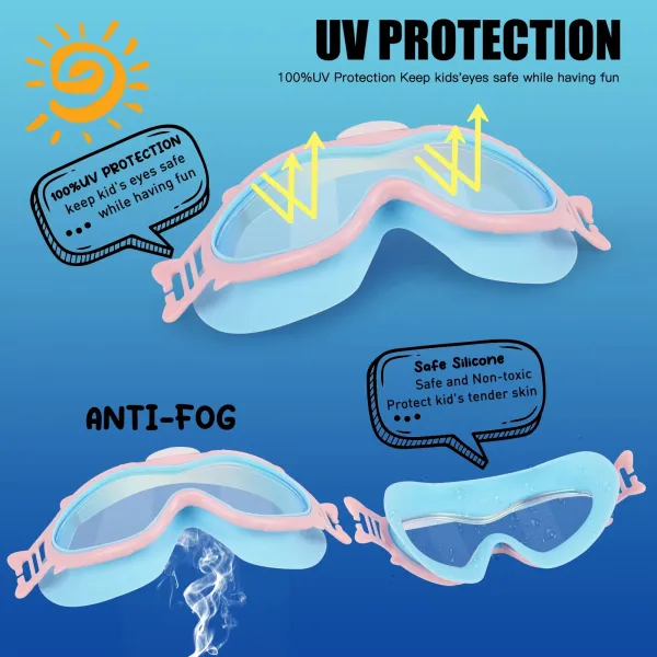 Upgraded Children'S Full-Coverage Swimming Goggles With Earplugs