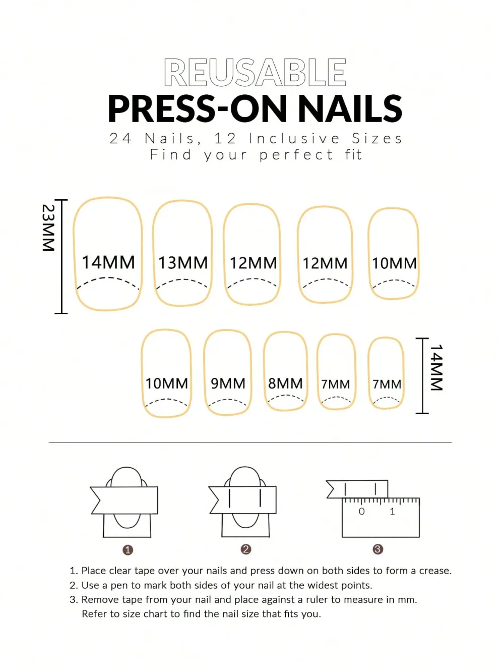 Nailhour 24pcs Medium Square 4th Of July Nail Art French Stiletto Dreamy Silver Glitter Press On Nails