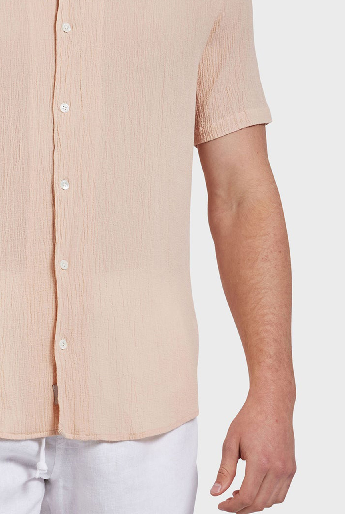 Bedford Short Sleeve Shirt- Peach