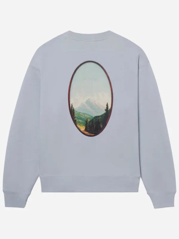 Women's Landscape Oil Painting Print Round-Neck Long-Sleeve Hoodie
