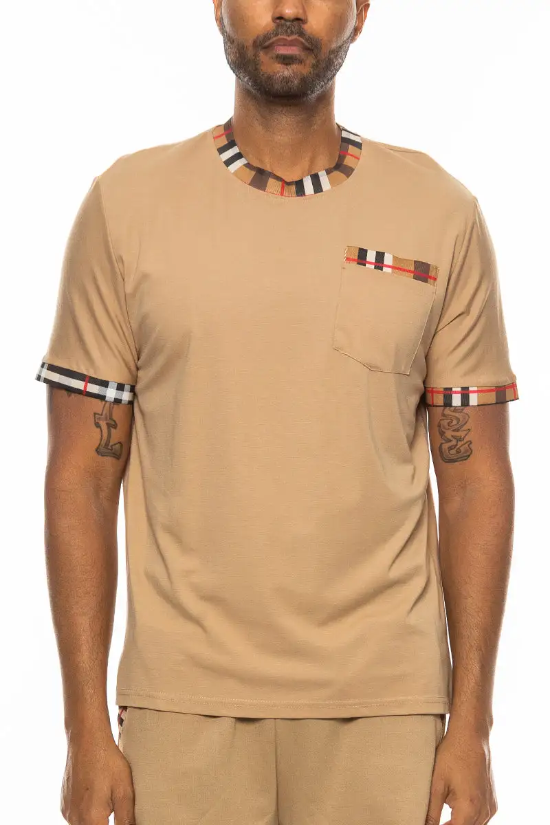 Checkered Detail T-Shirt