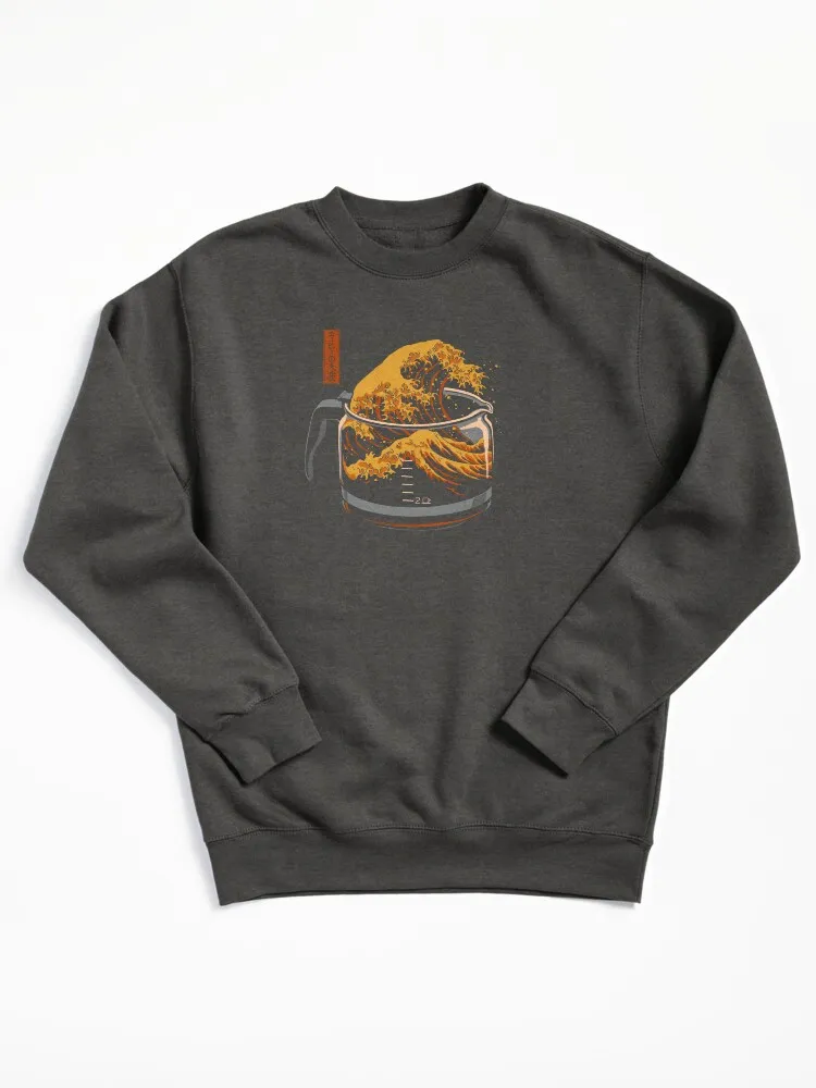 The Great Wave Of Coffee Pullover Sweatshirt