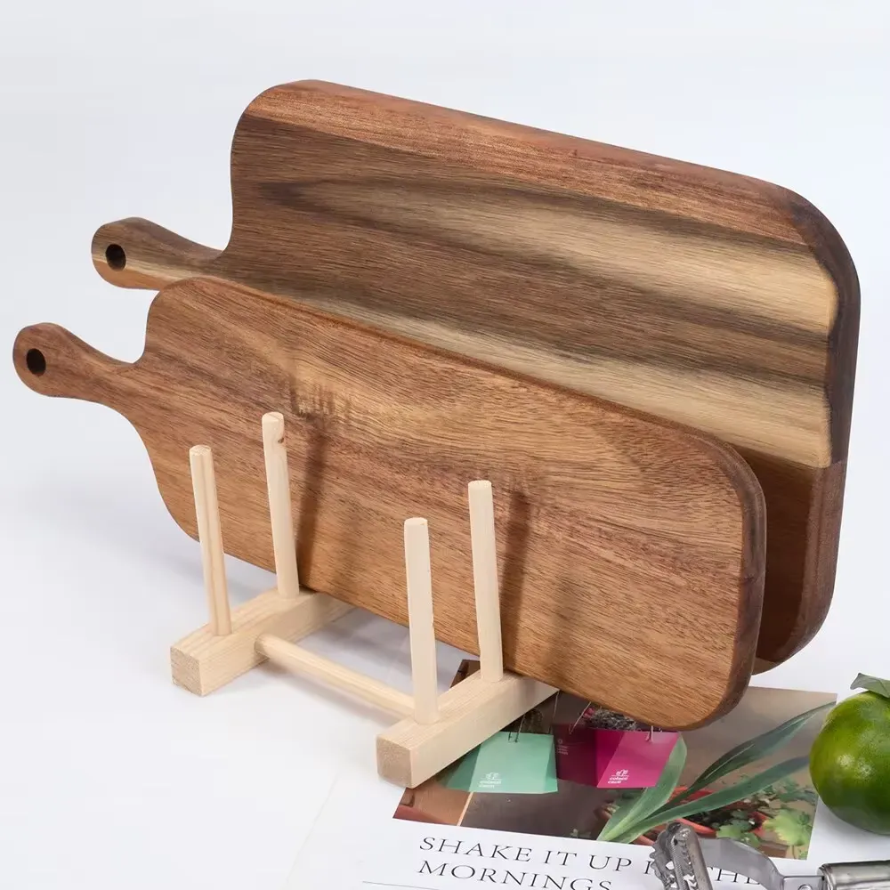 Wooden Cutting Board with Handle Kitchen