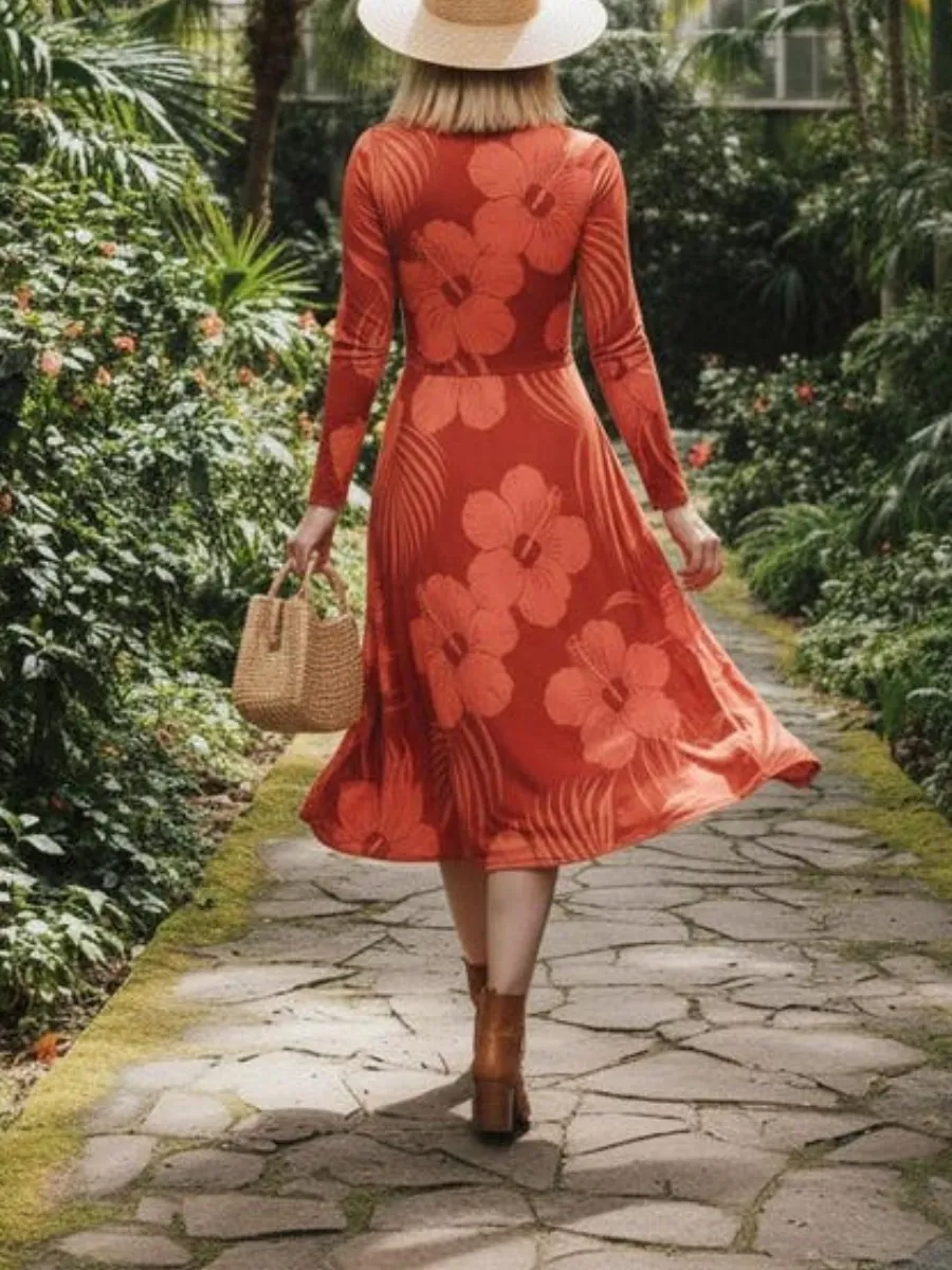 A-Line Hibiscus Dress