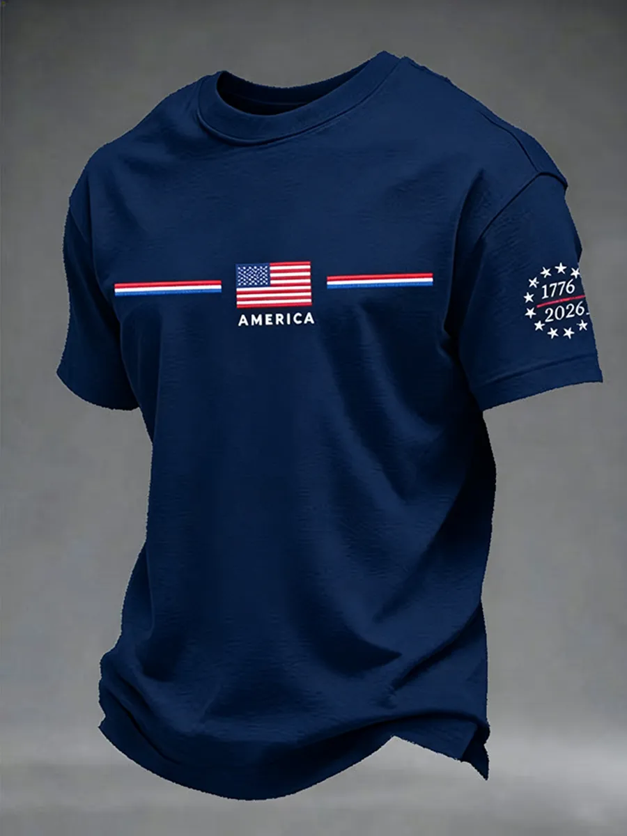 Men's Casual Printed Short-Sleeve T-Shirt