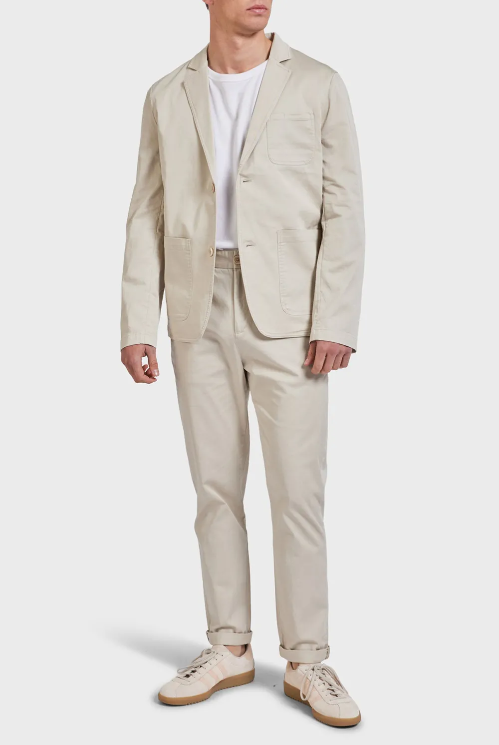 Stone Cotton Blazer