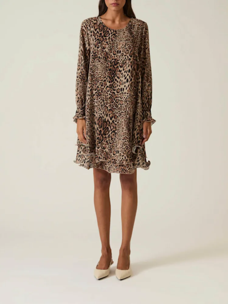 Leopard Round Neck Dress