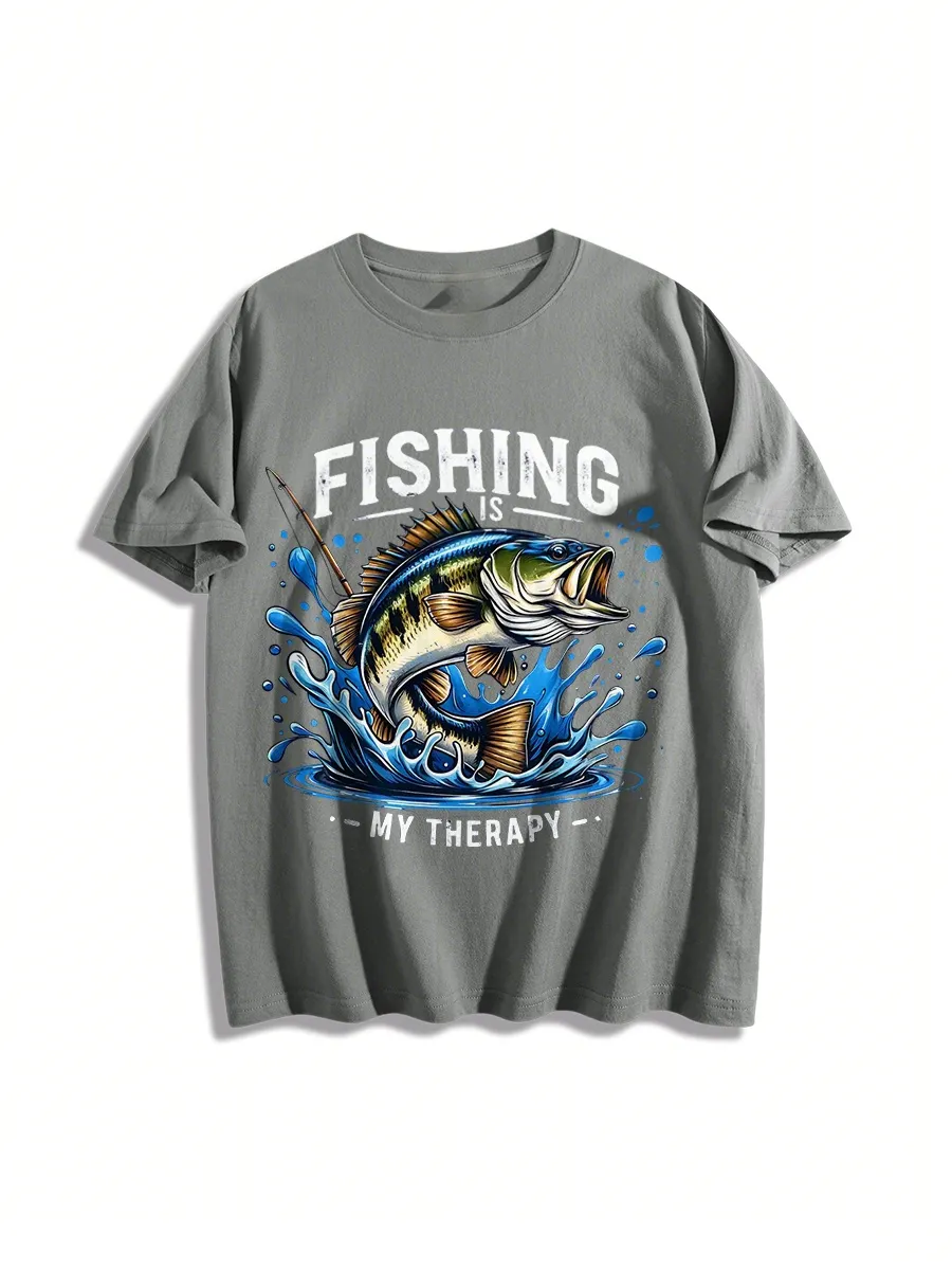 Dynamic Fishing Scene T-Shirt