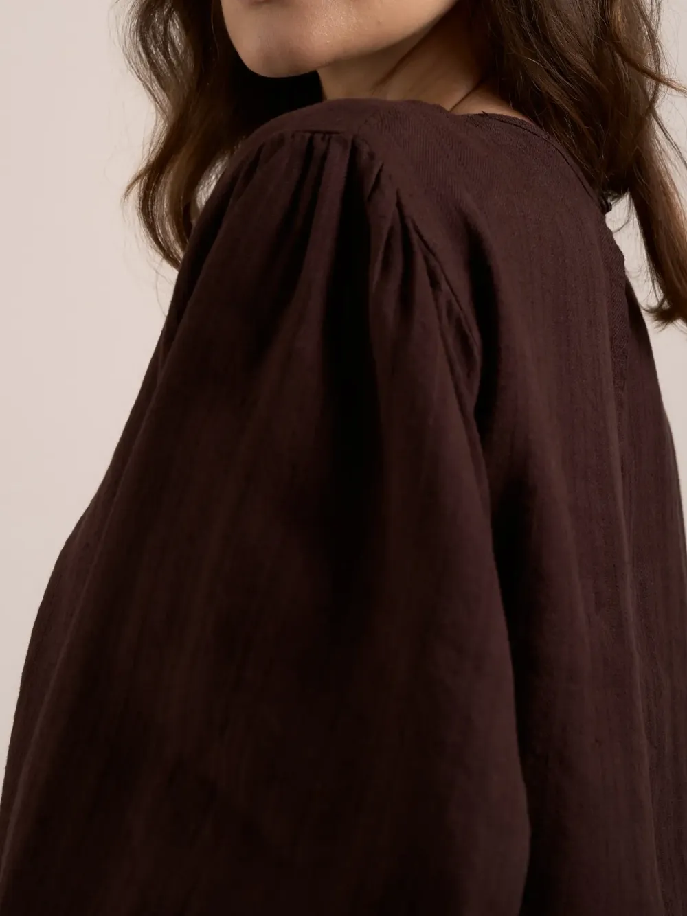 Pleated Linen Top