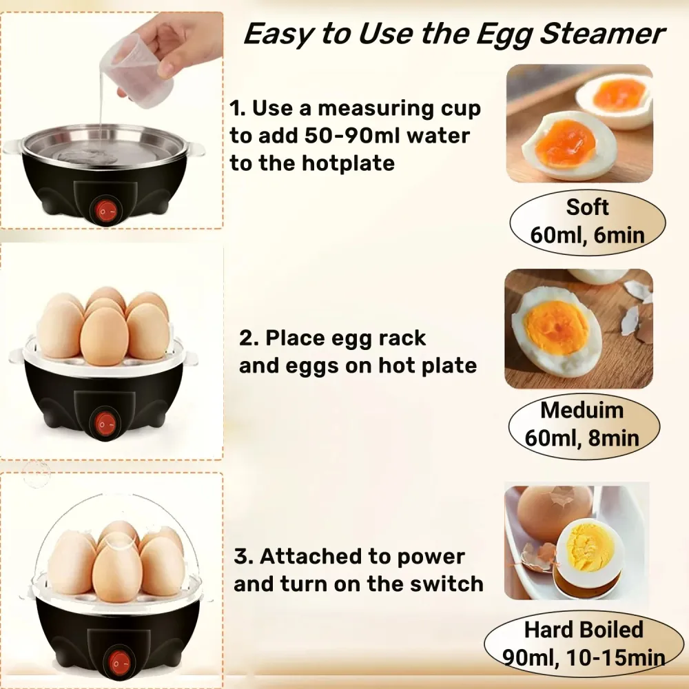 Double-Layer Rapid-Heating Large-Capacity Egg Cooker