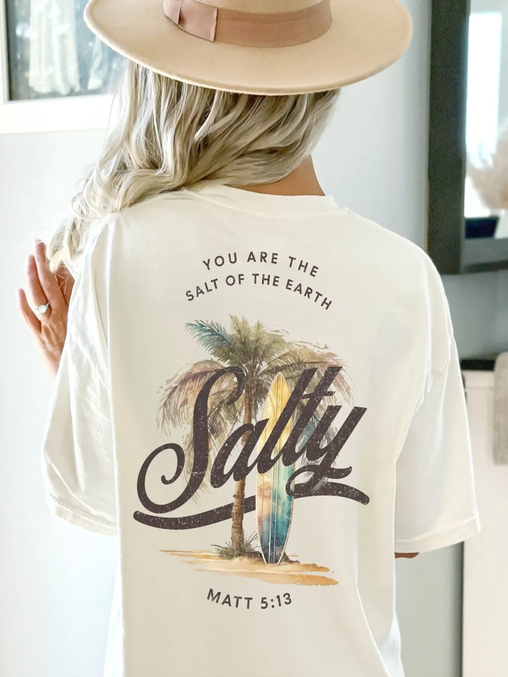 Letter Print Crew Neck Lady T-Shirt
