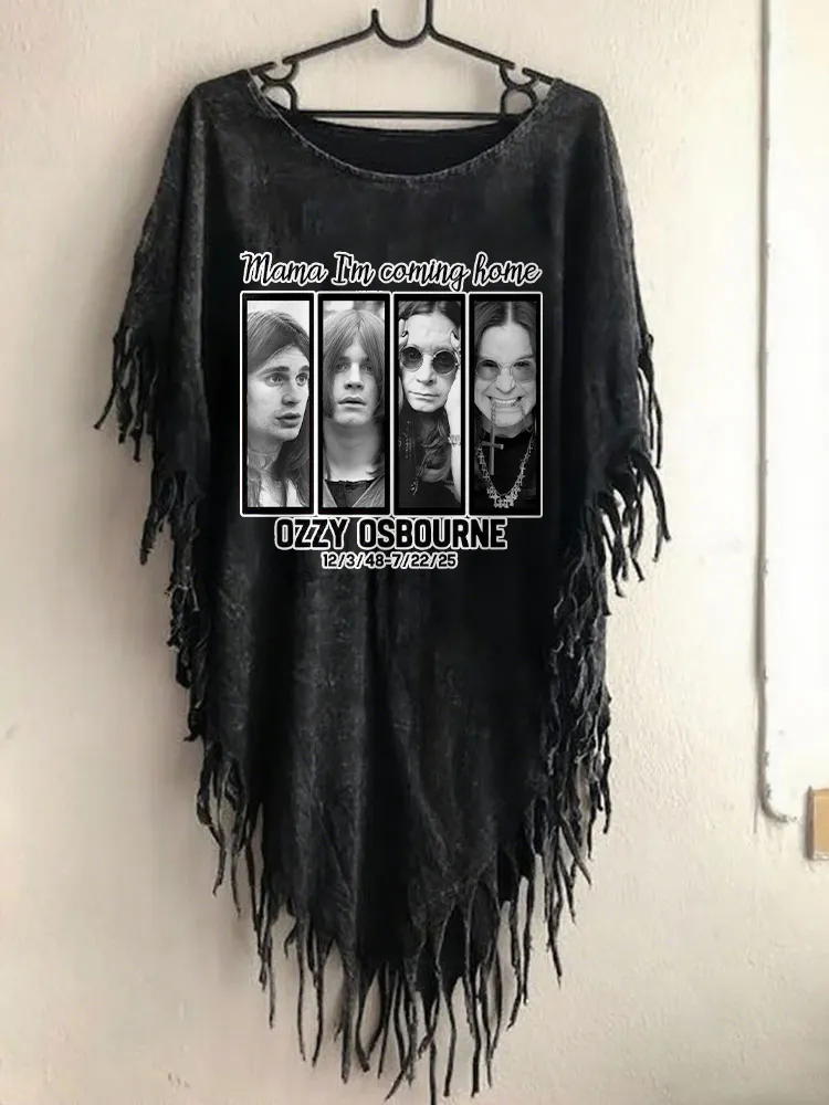 Women'S Gothic Classic Fringed Irregular Hem Cape