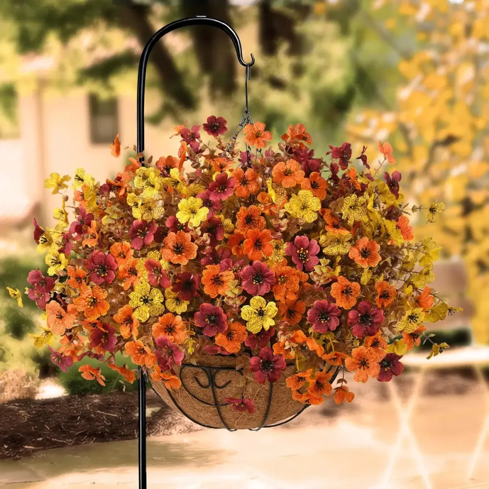 Fall Artificial Flower Halloween for Home Garden Party Wedding Decor (6/12/24Pcs/Set)